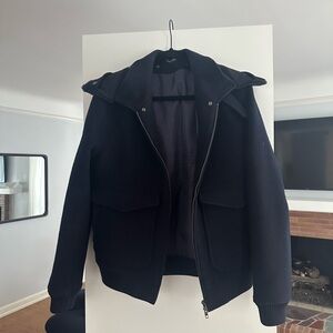 Suitsupply Dark Navy Bomber Jacket in Pure Wool